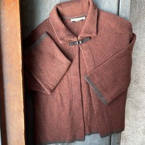 Chiaramente wool blend cape cardigan | size medium